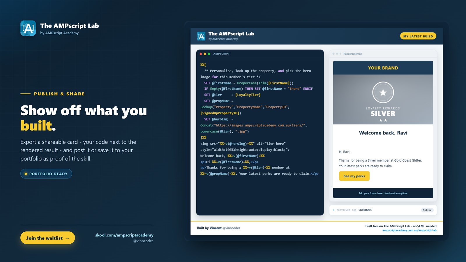 Publish and share - show off what you built